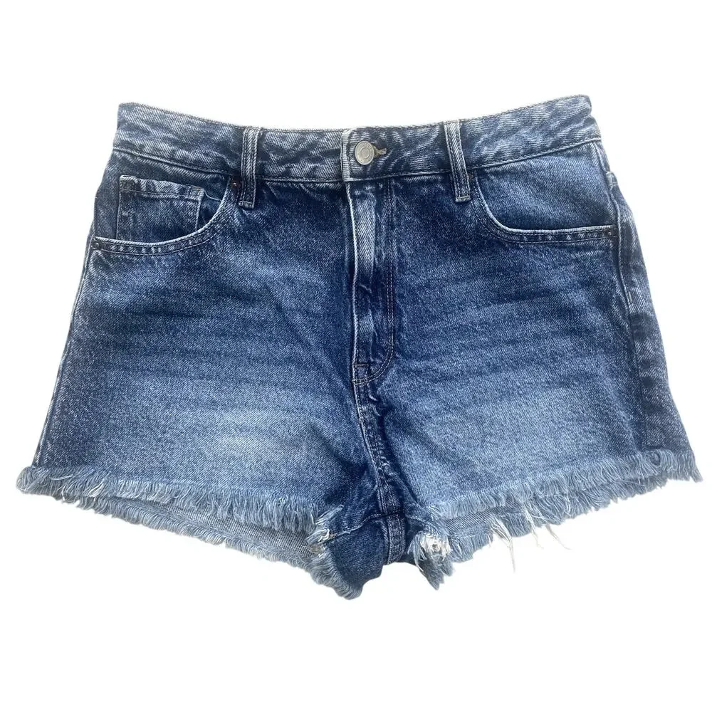 PacSun Shorts Womens Size 28 Dark Wash Casual Denim High Rise Festival Normcore